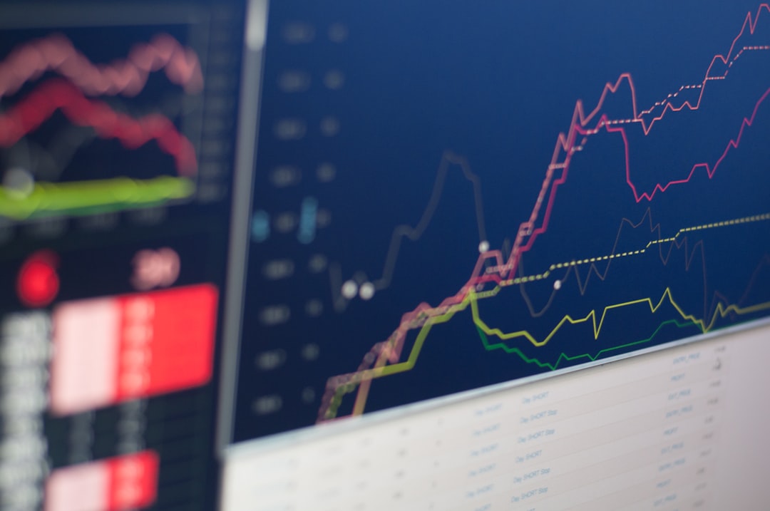 Stock market charts representing AI-assisted financial research and analysis