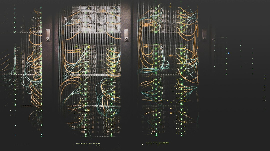Data center network hardware illustrating cloud infrastructure used to serve large AI models