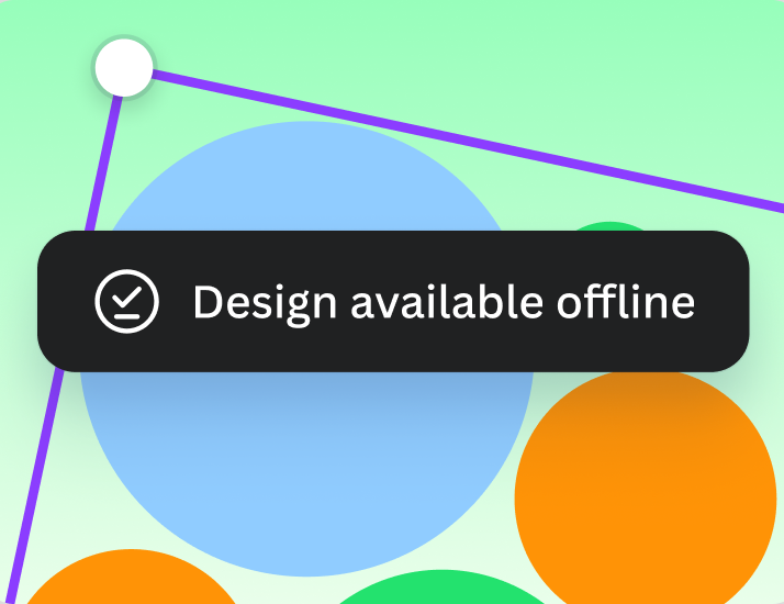 Canva Offline mode showing a design available without Wi-Fi in Canva Pro