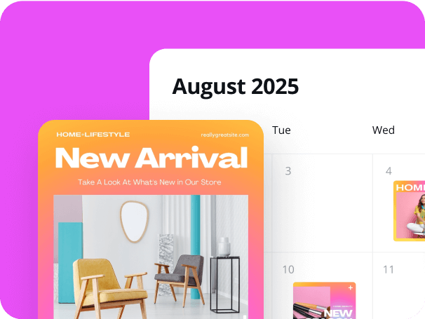 Canva Pro Social Content Planner calendar for scheduling posts across social channels