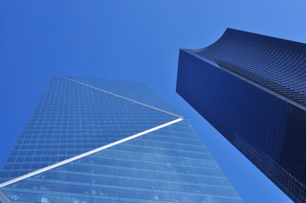 F5 Tower in Seattle with Columbia Center