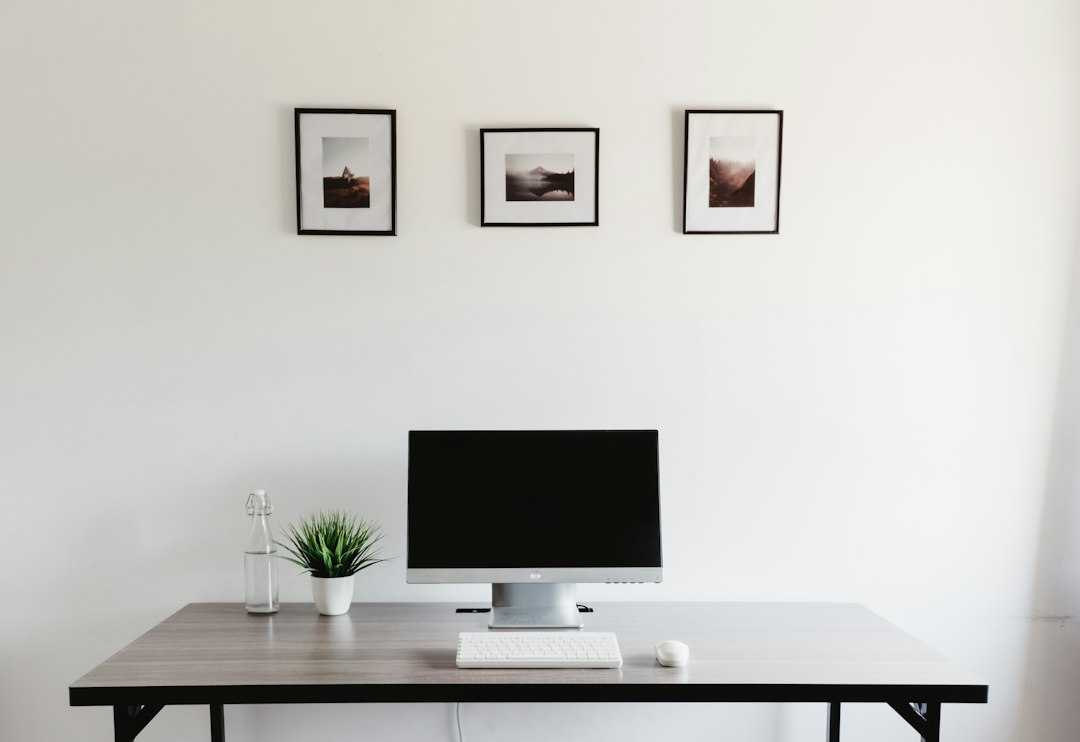 Desktop workstation in a modern room
