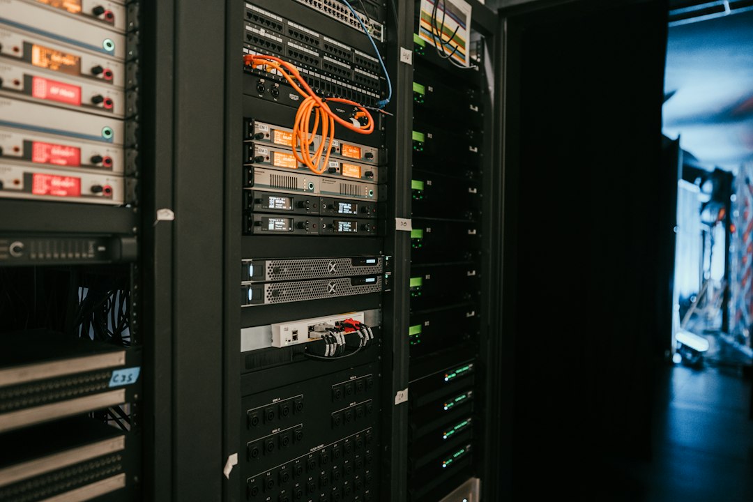 Data center server rack representing Kubernetes host security and GKE node patching for CVE-2026-46300