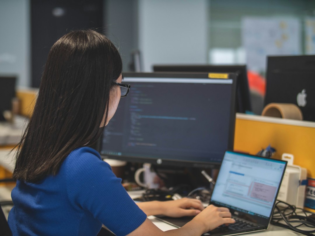 Professional working with an AI assistant