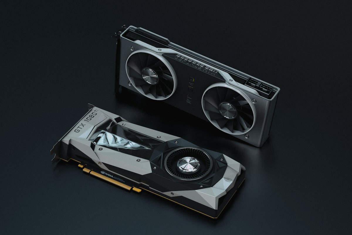Graphics cards representing GPU compute resources used by AI workloads on Kubernetes