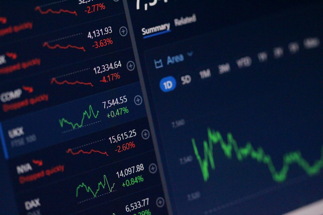 Market dashboard on a computer screen representing technology-stock volatility linked to the frontier AI slowdown debate