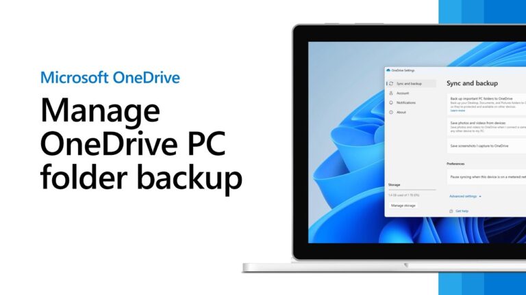 Windows PC folder backup with OneDrive