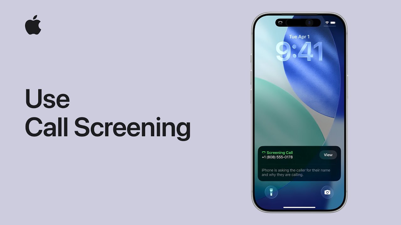 Apple Support demonstration of Call Screening on iPhone for unknown callers