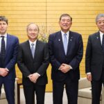 Masayoshi Son and Sam Altman meeting in Tokyo in February 2025