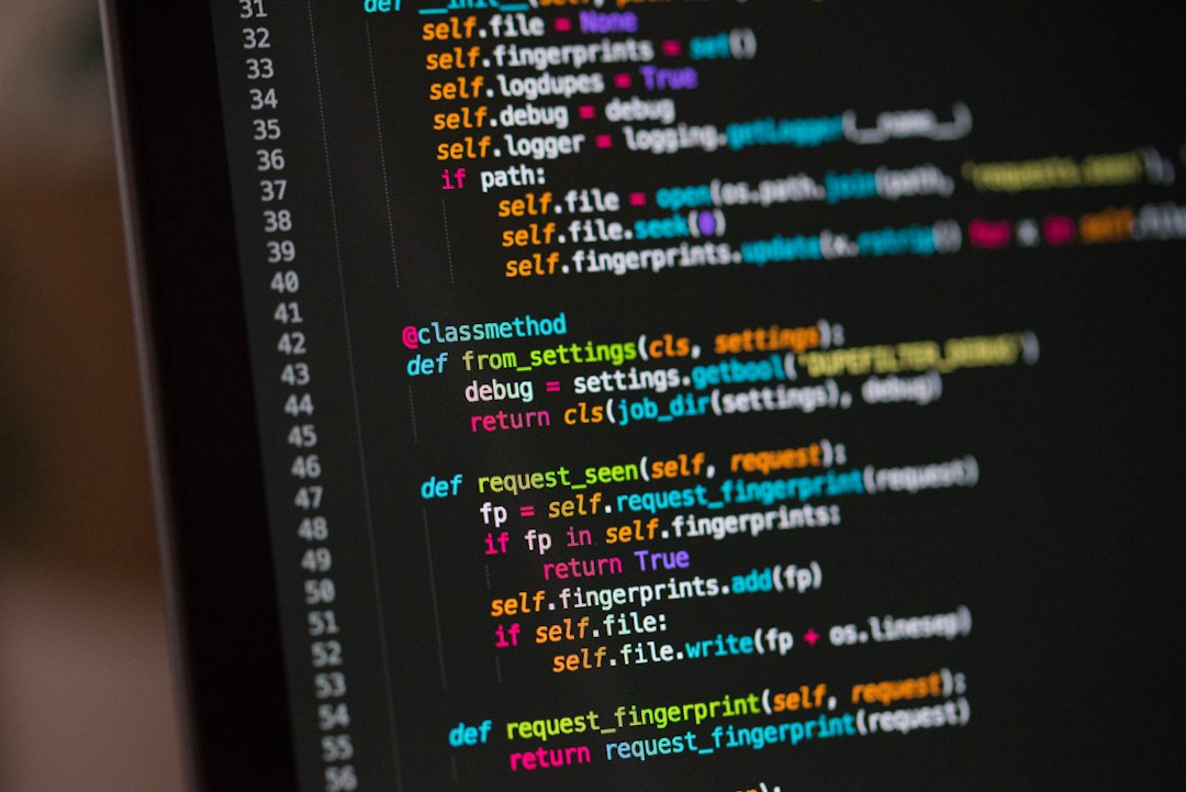 Source code on a monitor illustrating vulnerable software dependencies