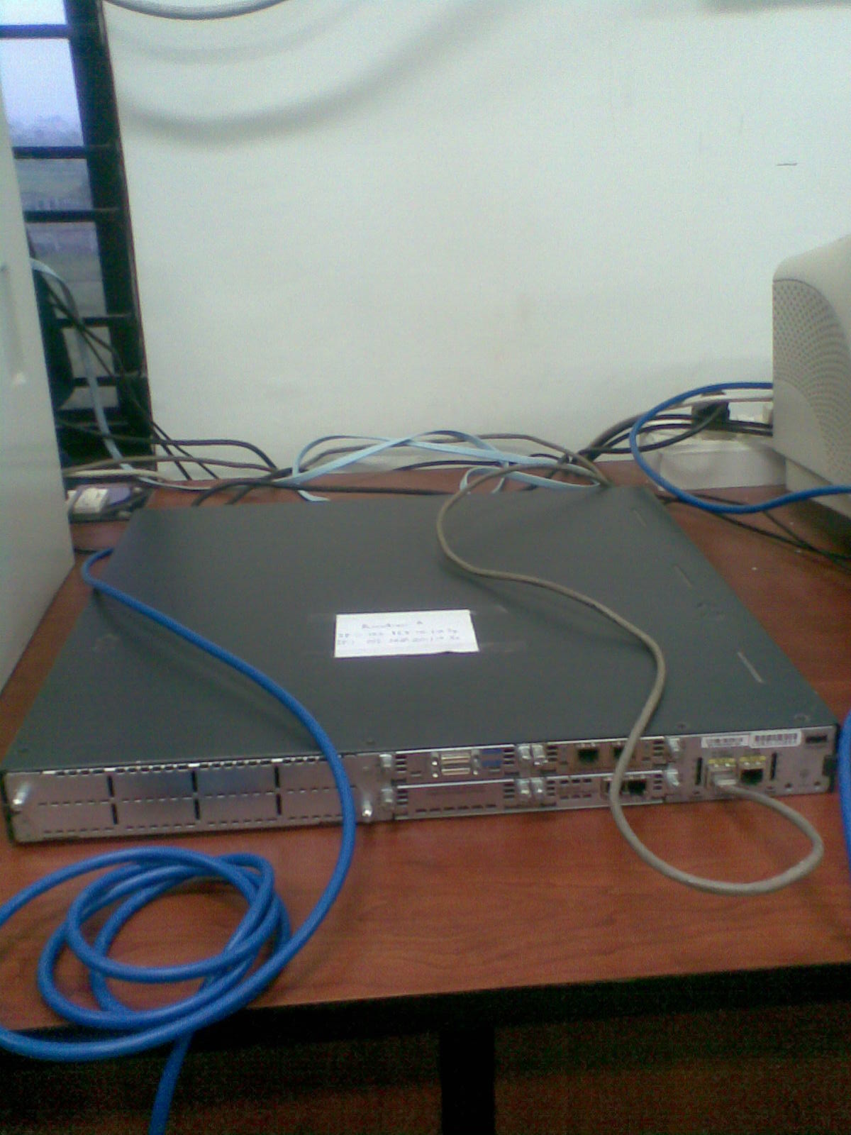 Front view of a Cisco router used as representative network infrastructure