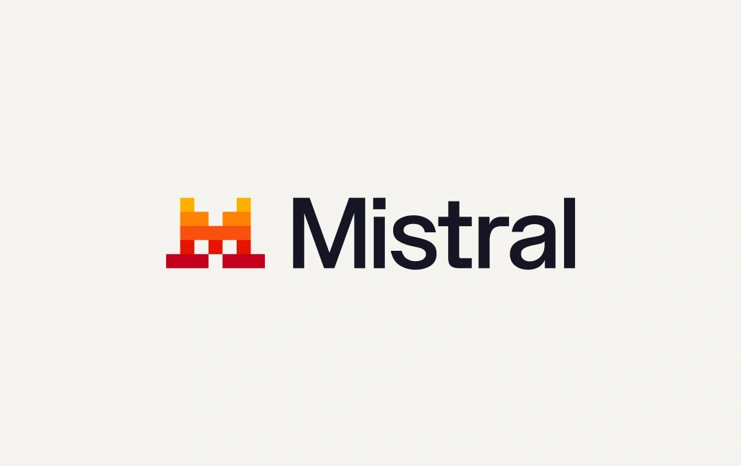 Mistral official gradient logo lockup
